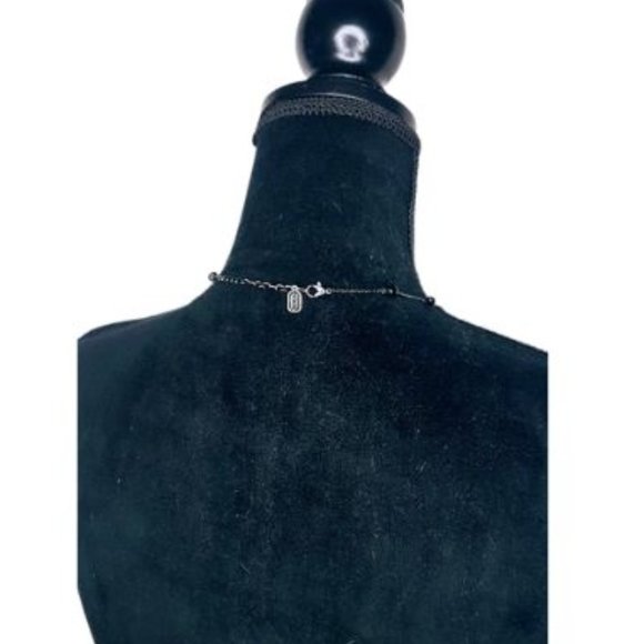 J#38 JNY Silver and Black Pendant Necklace with Colorful Gemstones - Picture 4 of 6